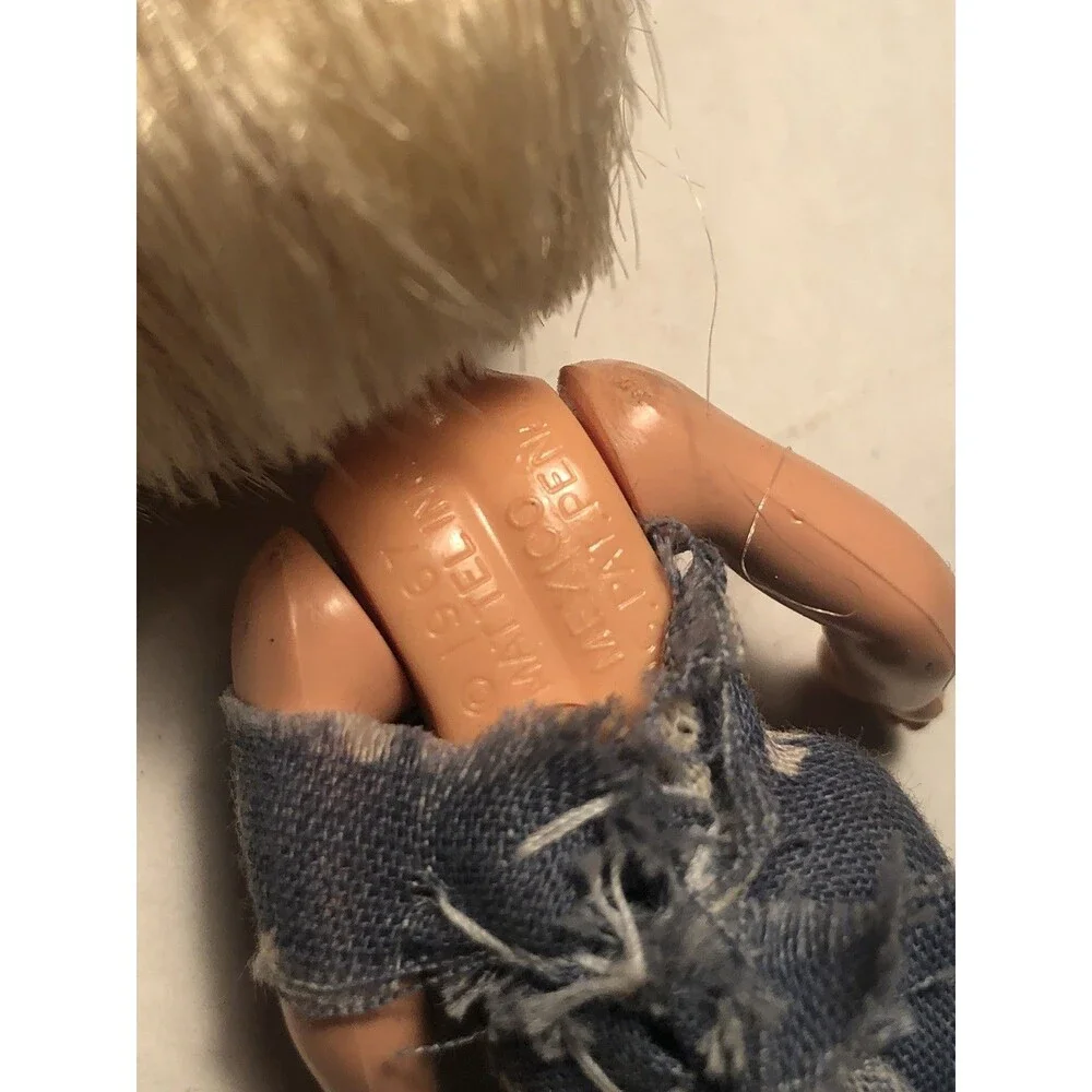 Vintage Mattie Puddle Kiddies Doll 4” Blond 1967 Mexico